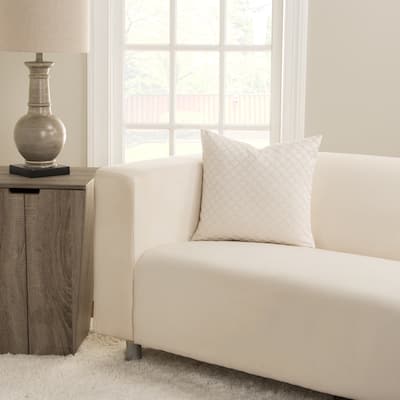 SIScovers Lyra Ivory Square Decorative Accent Pillow