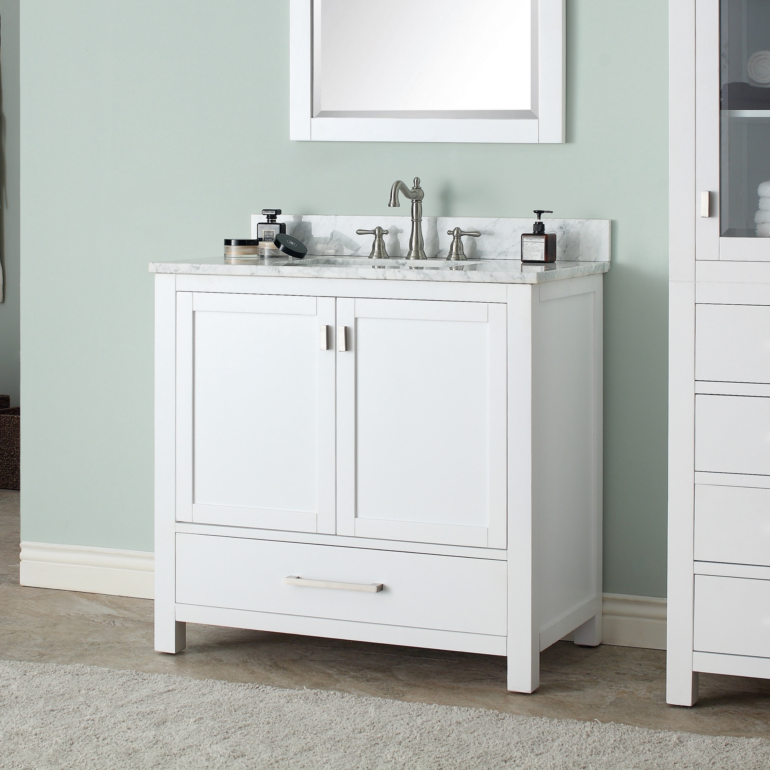 251 First Cooper White 30 Inch Vanity Combo With Galala Beige