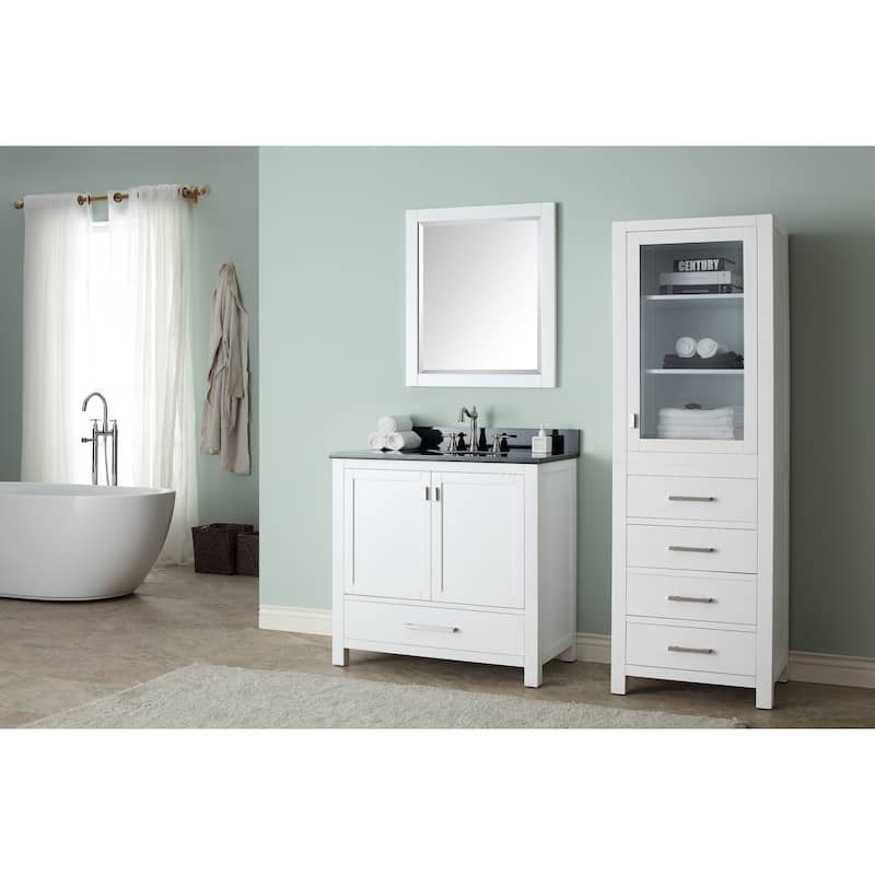 Avanity Modero 37-inch Single Vanity in White Finish with Sink and Top