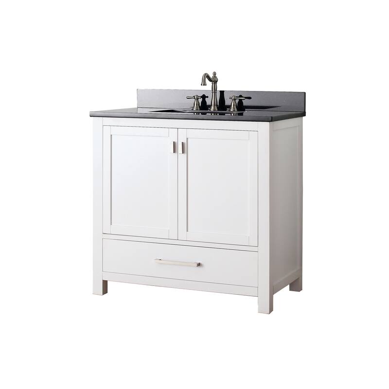Avanity Modero 37-inch Single Vanity in White Finish with Sink and Top