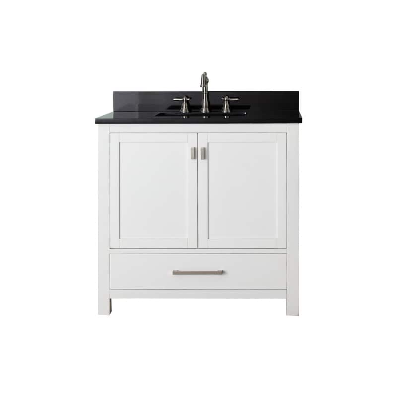 Avanity Modero 37-inch Single Vanity in White Finish with Sink and Top