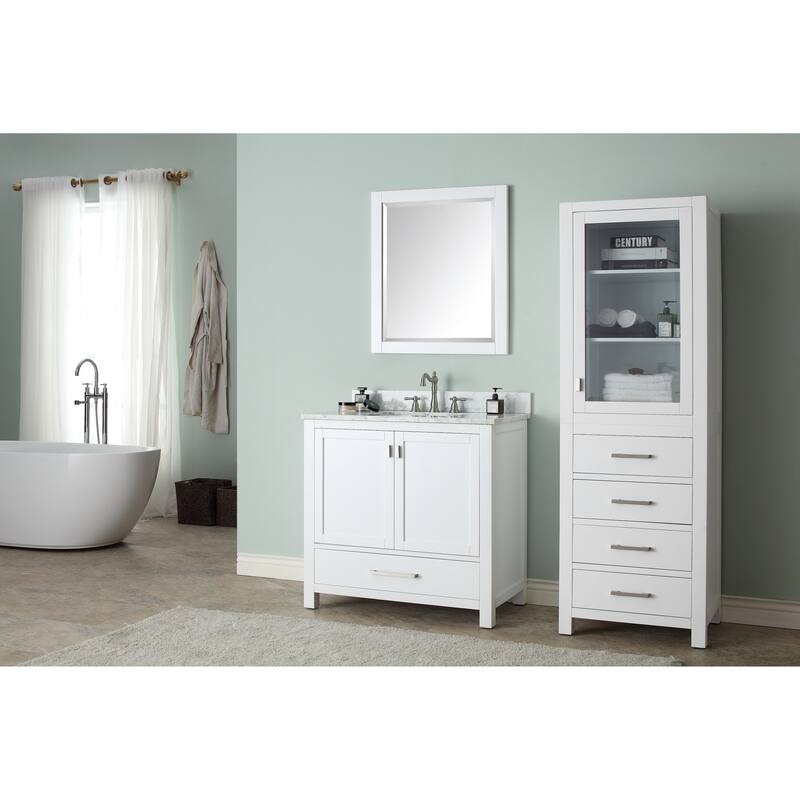 Avanity Modero 37-inch Single Vanity in White Finish with Sink and Top