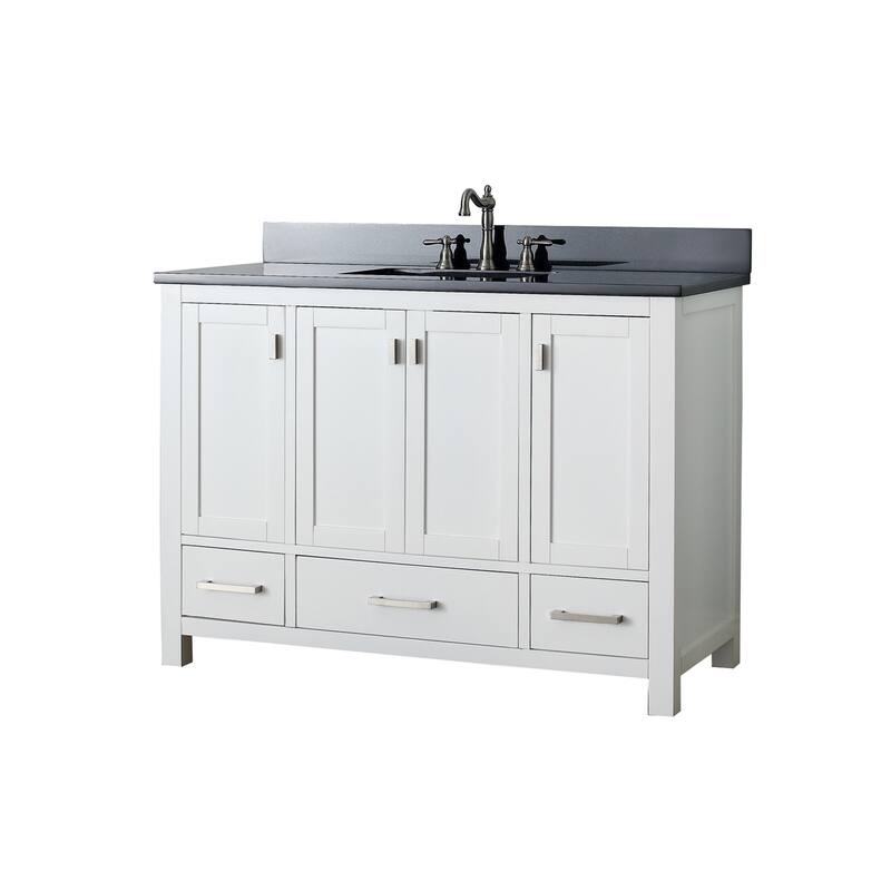 Avanity Modero 49-inch Single Vanity in White Finish with Sink and Top