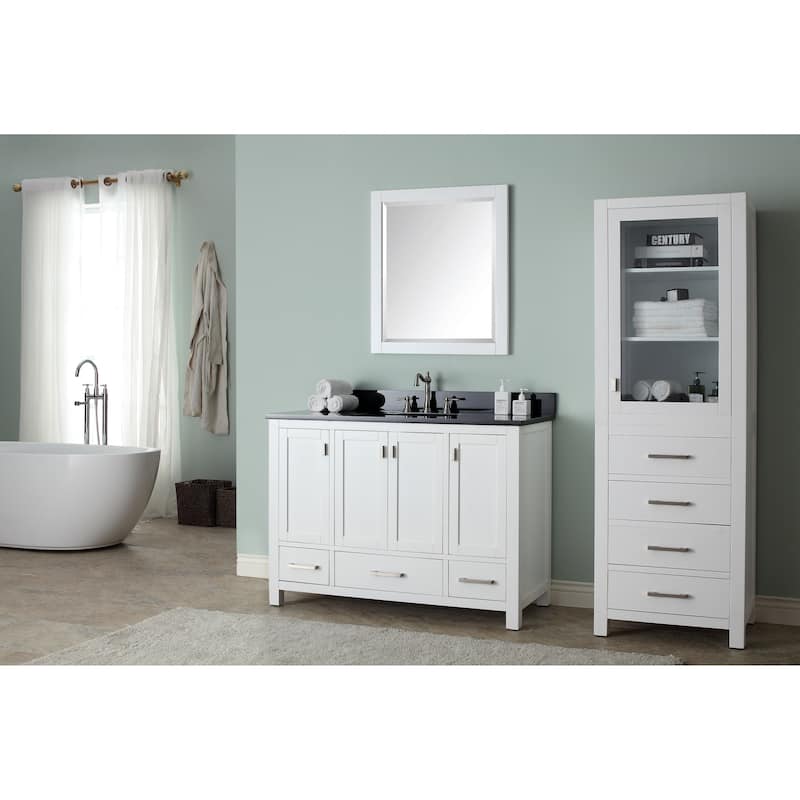 Avanity Modero 49-inch Single Vanity in White Finish with Sink and Top