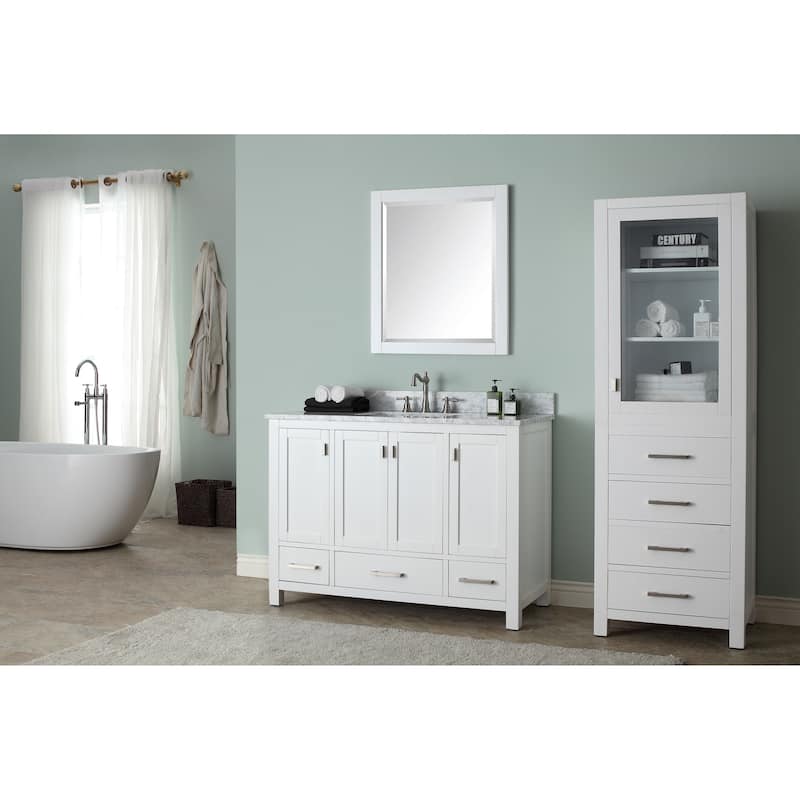Avanity Modero 49-inch Single Vanity in White Finish with Sink and Top