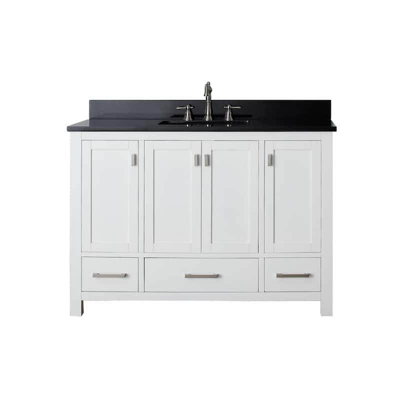 Avanity Modero 49-inch Single Vanity in White Finish with Sink and Top