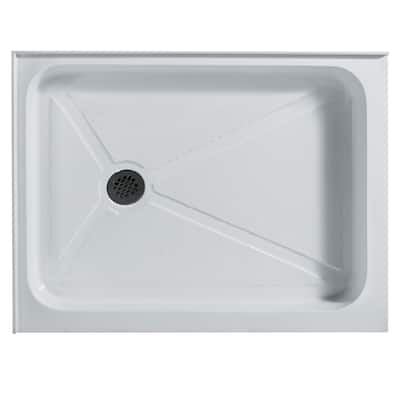 VIGO 32 x 40 Rectangular Shower Tray White Right Drain