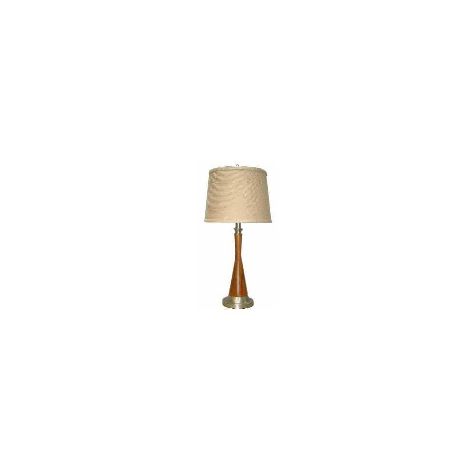 Shelby Pewter/Oak Wood Lamp
