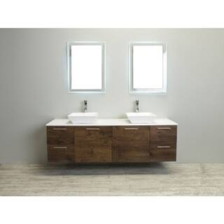 Shop Eviva Luxury 72 Inch Rosewood Bathroom Vanity Cabinet Only