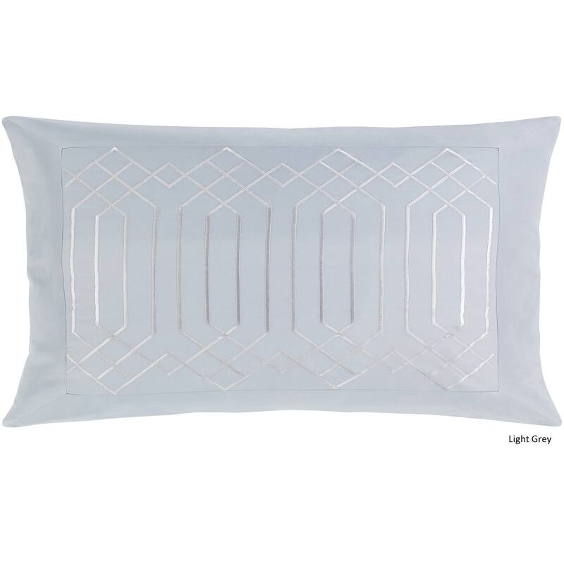Abi Decorative Cotton Sateen Sham - Grey/Silver