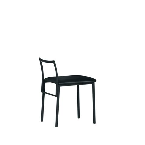 Senon Black Faux Leather/Metal Chair