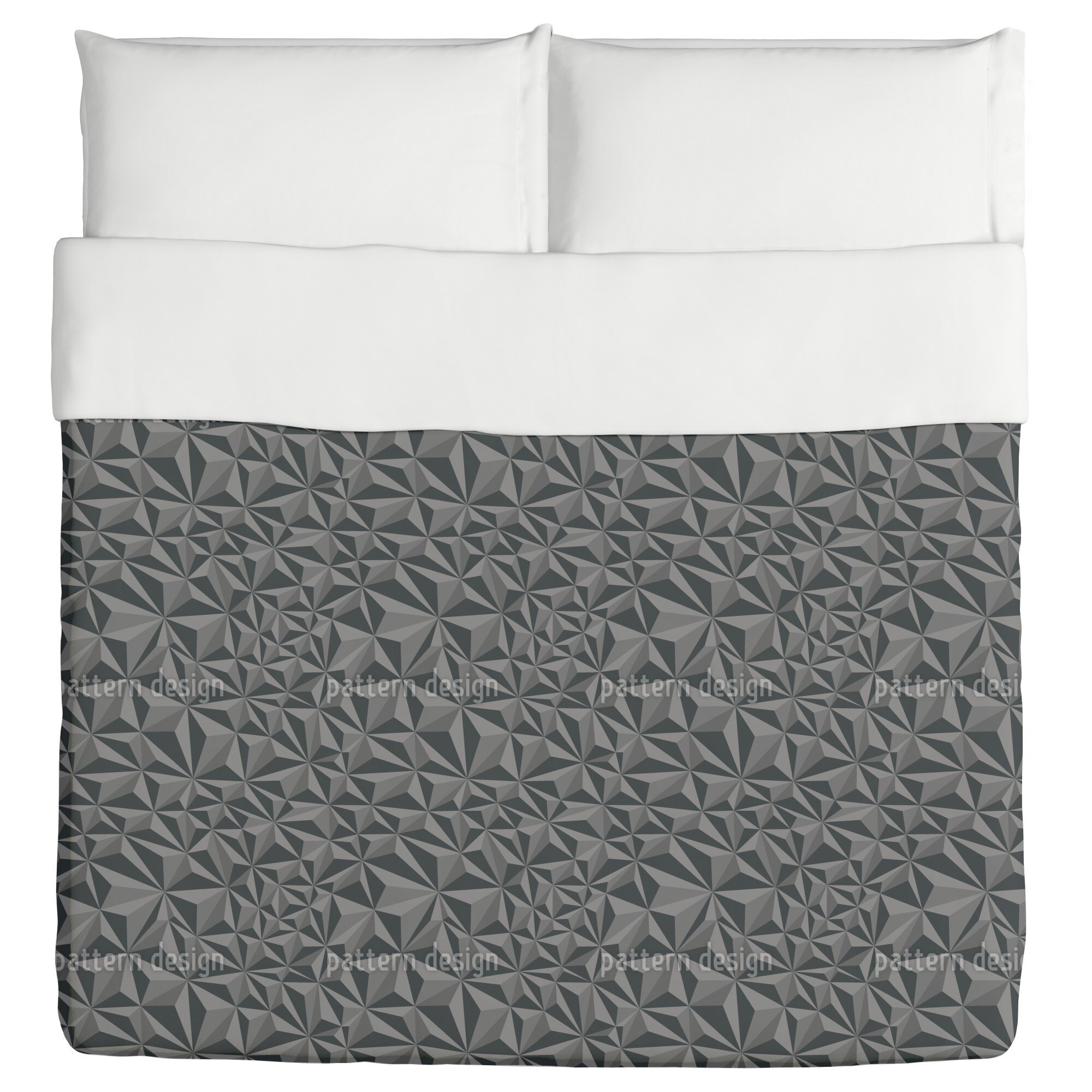 Shop Paper Geometry Dark Grey Duvet Free Shipping Today