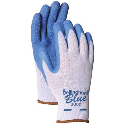 Bellingham Glove C3000L Blue Latex Palm Dip Gloves