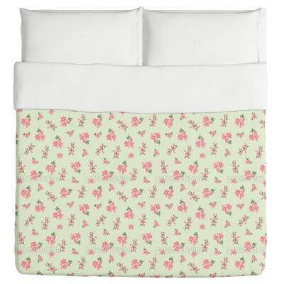 Garden Romance Green Duvet