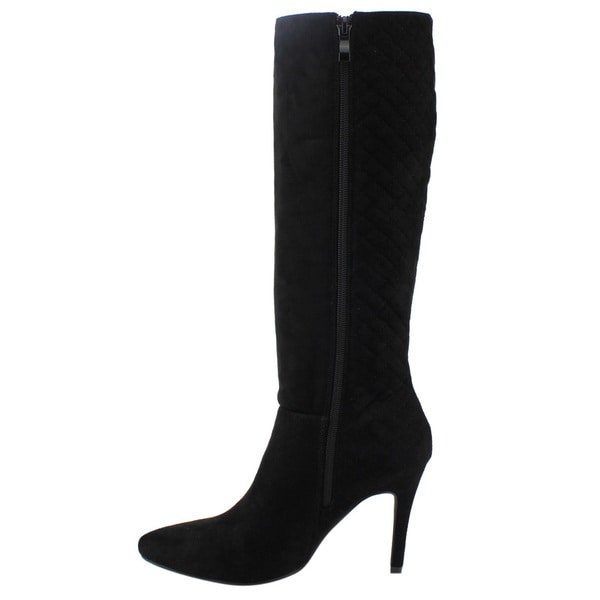 suede stiletto knee high boots