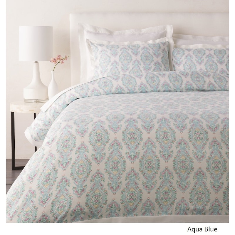 Abington Cotton Sateen Duvet Cover - Twin/California King - Aqua