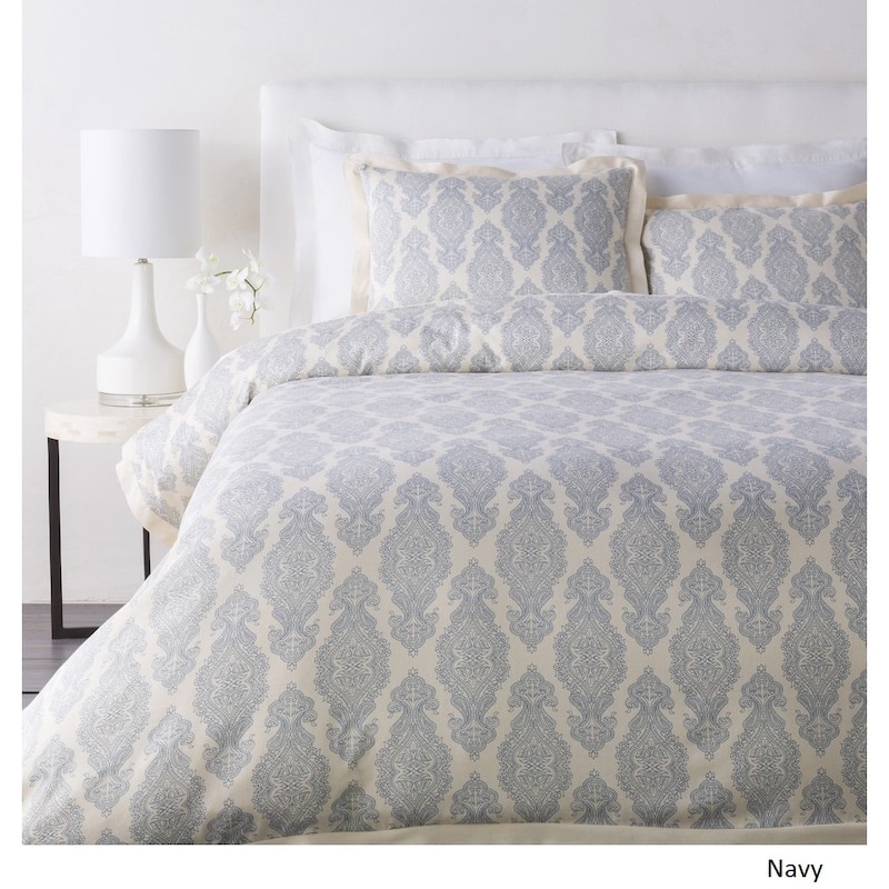 Abington Cotton Sateen Duvet Cover - Twin/California King - Navy