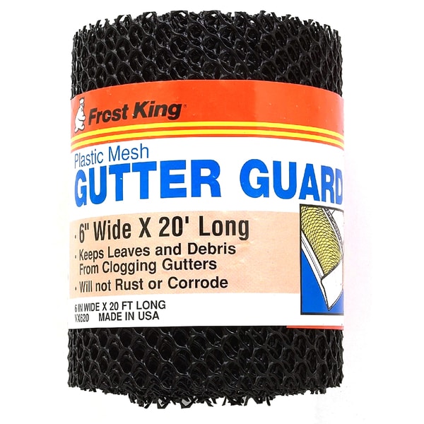 Frost King VX620 6" X 20' Black Plastic Mesh Gutter Guard