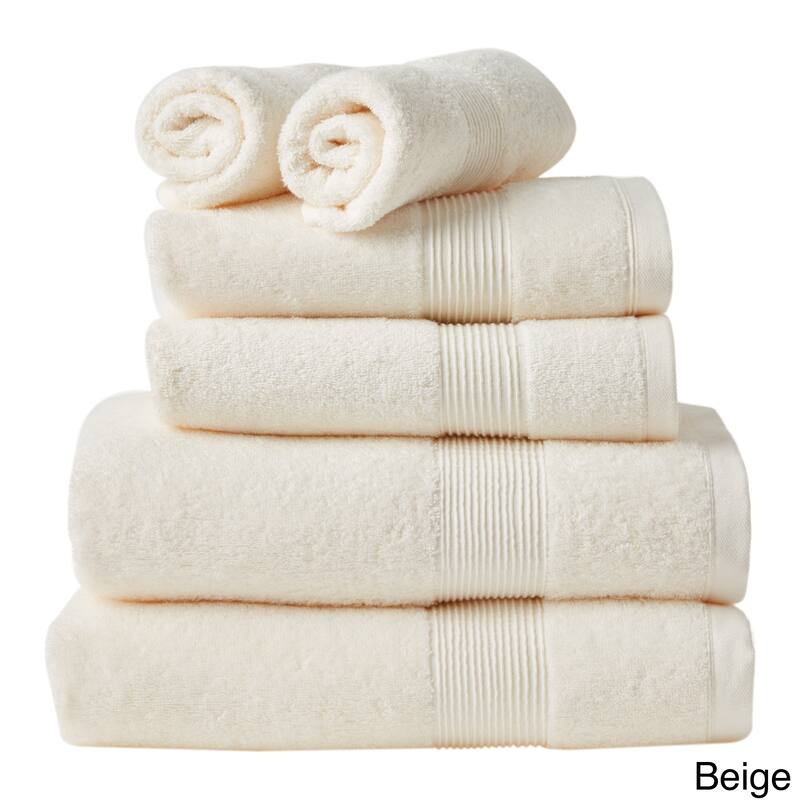 Soft Touch Cotton Bath 6-piece Towel Set - Ivory