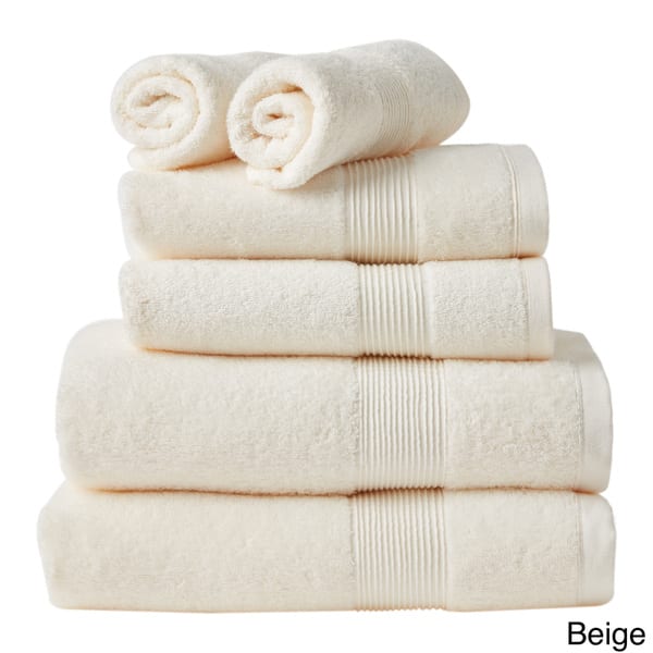 Soft Touch Cotton Bath 6-piece Towel Set - Ivory
