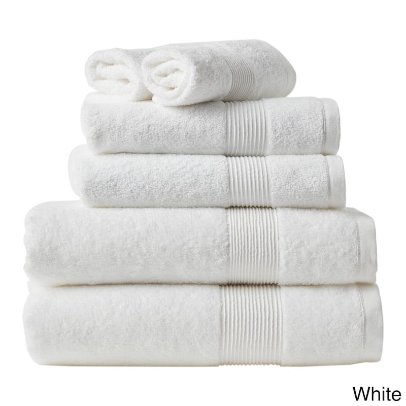 Soft Touch Cotton Bath 6-piece Towel Set - White