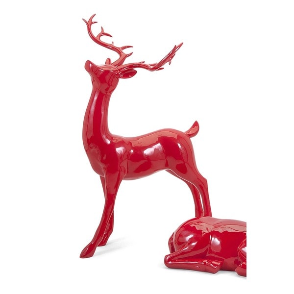 Shop Playful Reindeer- Red (antlers KD)-Standing Holiday Decoration ...