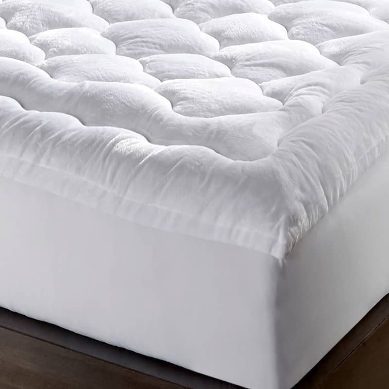 Hotel Laundry 2.5" Overfilled Micro Plush Fiberbed Mattress Topper - White