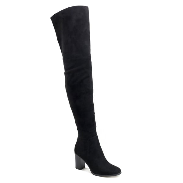Shop Olivia Miller Women's Bergen Thigh-high Boots - Free Shipping ...