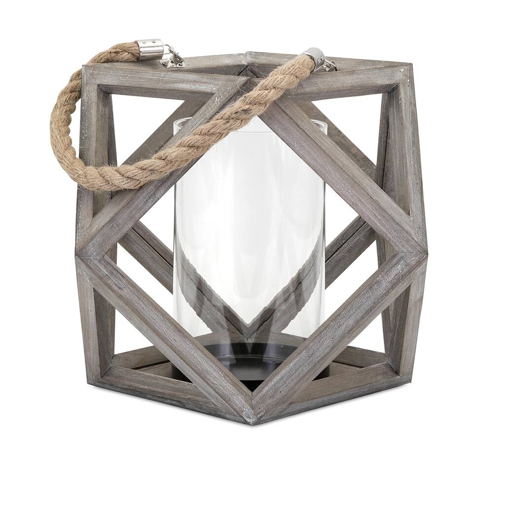 Ares Large Wood Lantern