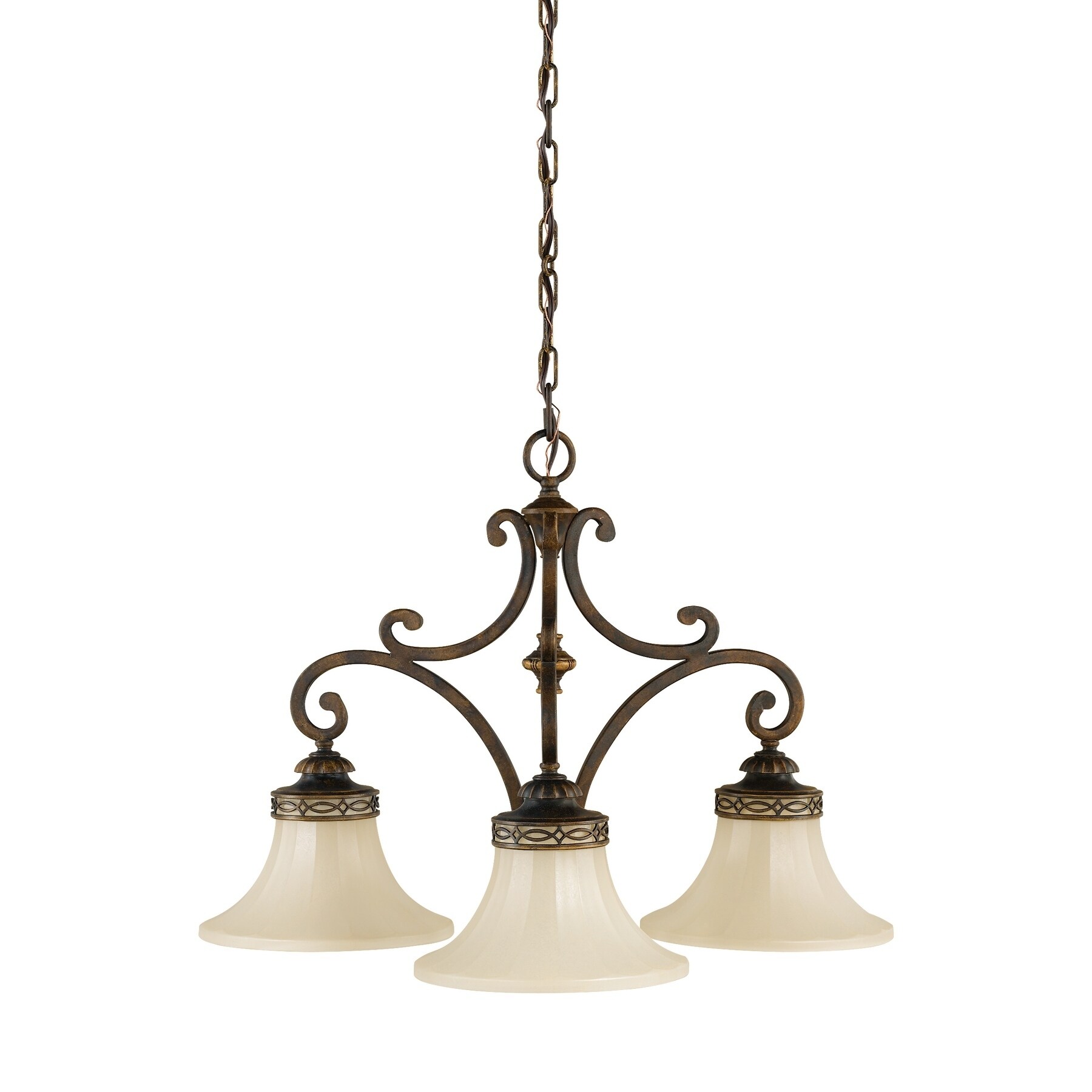 Feiss Drawing Room 3 Light Walnut Chandelier (3-Light Drawing Room) - Chandeliers For Bedrooms by Overstock.com