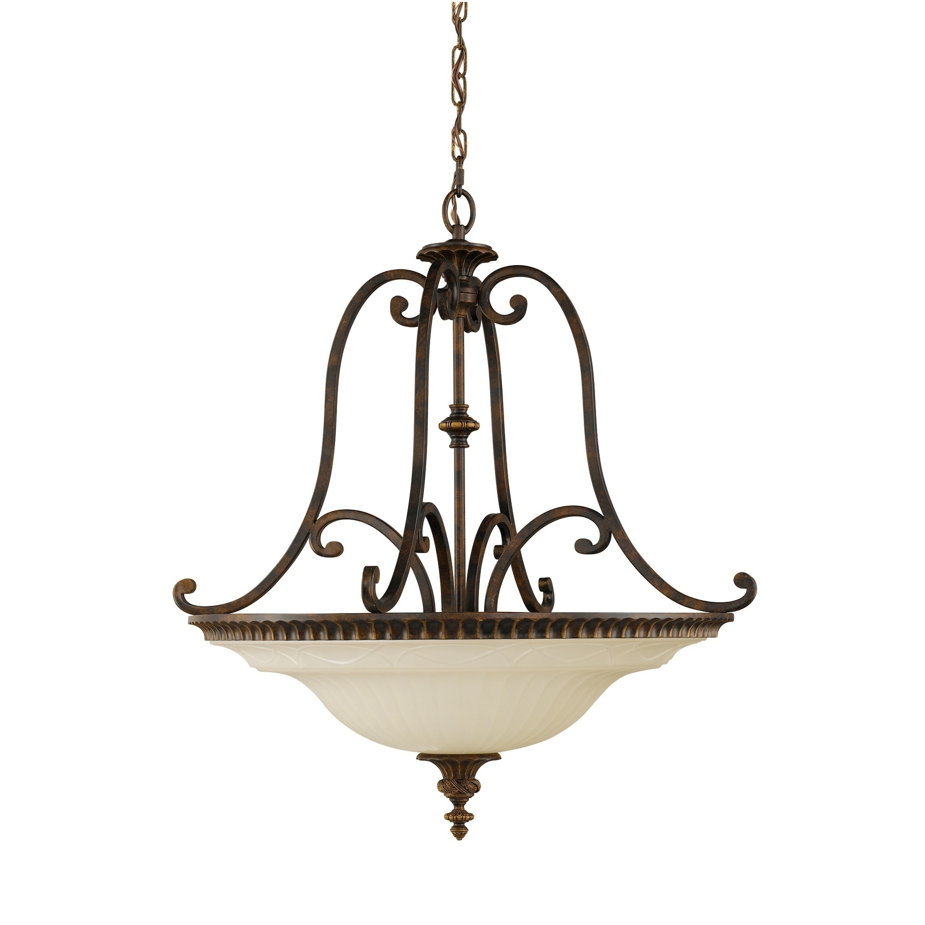 Feiss Drawing Room 4 Light Walnut Chandelier (4 - Light Drawing Room) - Chandeliers For Bedrooms by Overstock.com