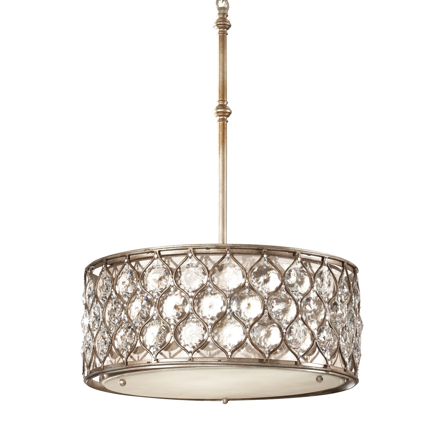 Feiss Lucia 3 Light Burnished Silver Chandelier (3 - Light Lucia) - Chandeliers For Bedrooms by Overstock.com