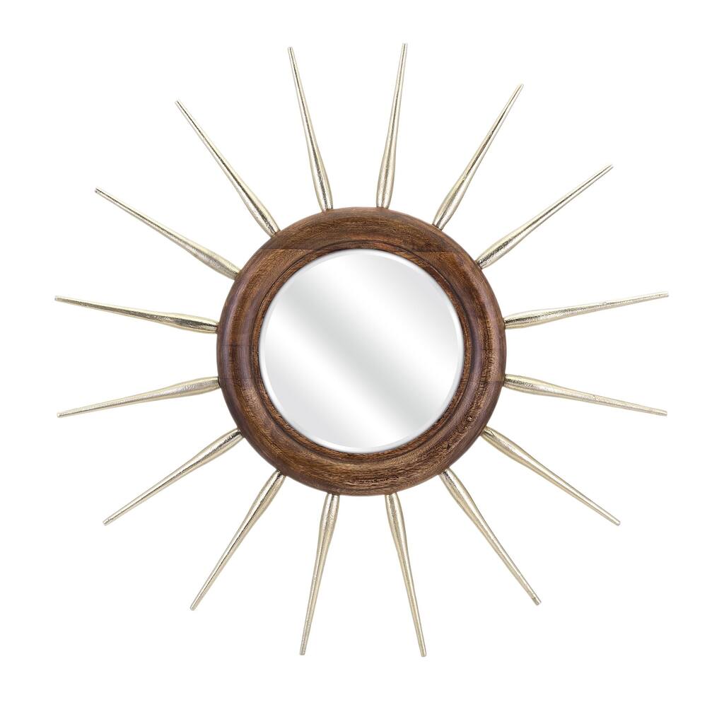 Newell Spike Mirror - Brown