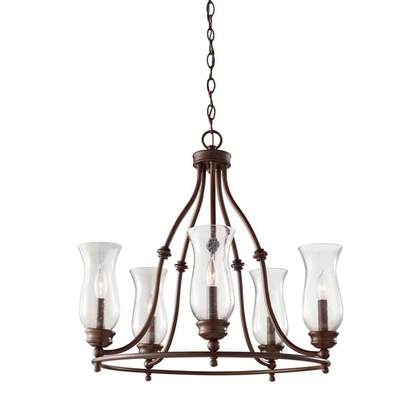 Feiss Pickering Lane 5 Light Heritage Bronze Chandelier