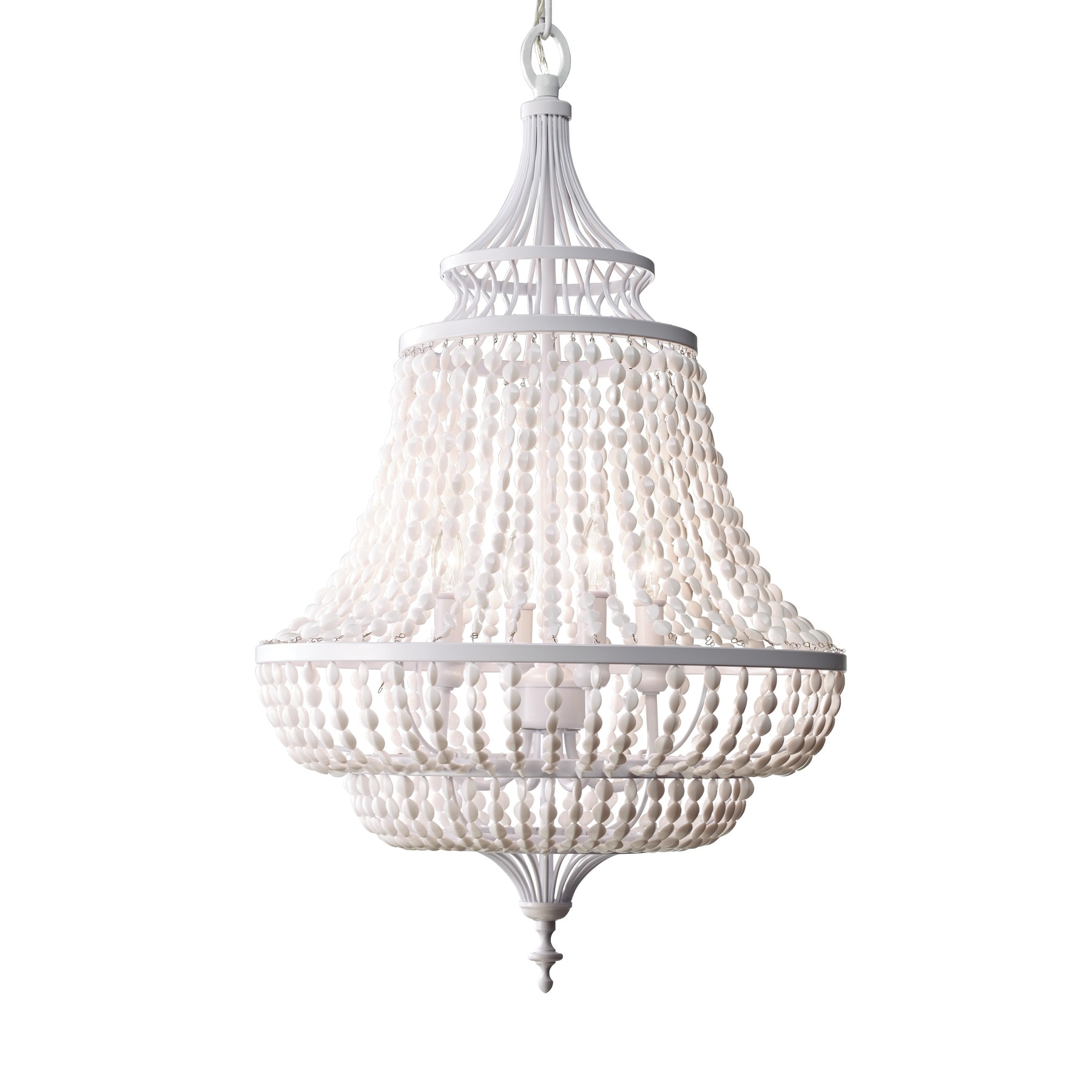 Feiss Maarid 4 Light White Semi Gloss Chandelier (4 - Light Maarid) - Chandeliers For Bedrooms by Overstock.com