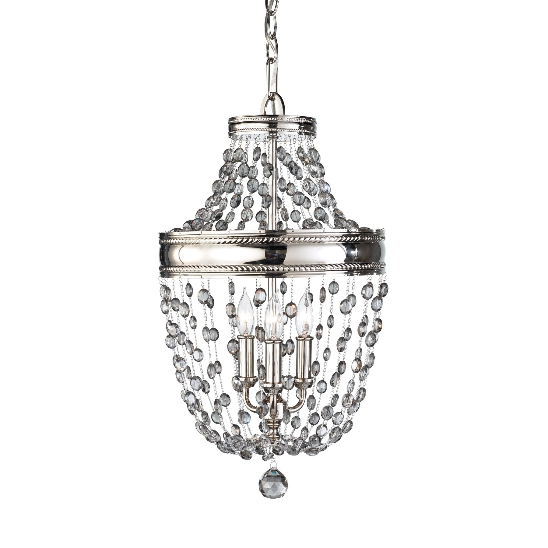 Feiss Malia 3 Light Polished Nickel Chandelier (3 - Light Malia) - Chandeliers For Bedrooms by Overstock.com