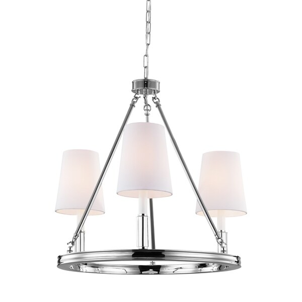 Shop Feiss Lismore 3 Light Polished Nickel Chandelier - Free Shipping ...