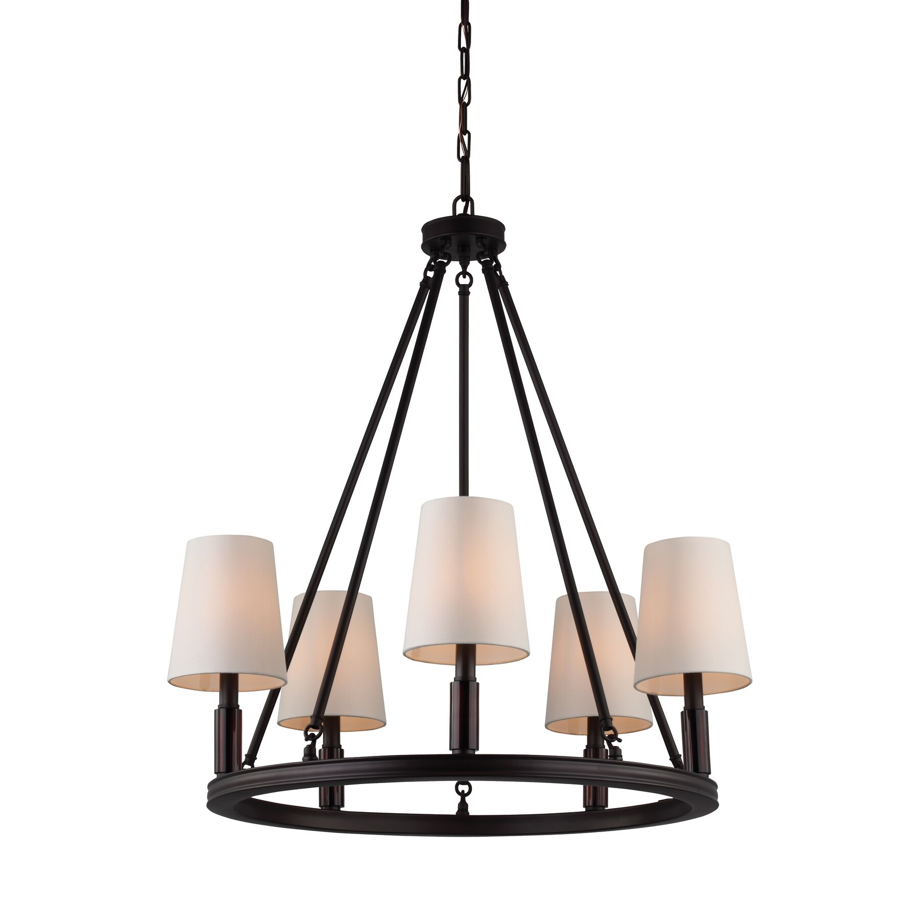 Feiss Lismore 5 Light Oil Rubbed Bronze Chandelier (5 - Light Lismore Chandelier) - Chandeliers For Bedrooms by Overstock.com