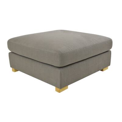Aurelle Home Scandinavian Modern Ottoman Beige