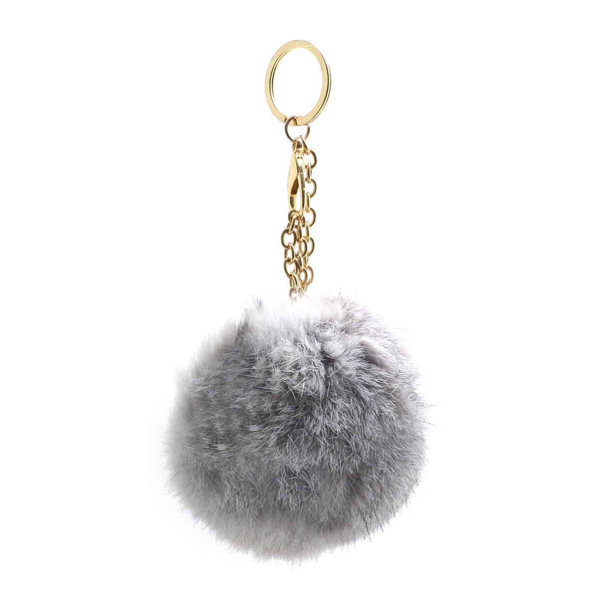 Dasein Fluffy Faux Fur Pom Pom Key Chain Handbag Purse Charm Grey Small, Extra L | eBay