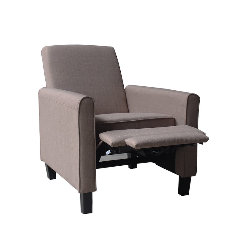 Contemporary Fabric Compact Recliner Chair - Brown