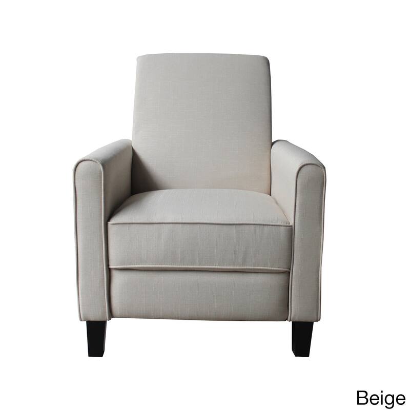 Contemporary Fabric Compact Recliner Chair - Beige