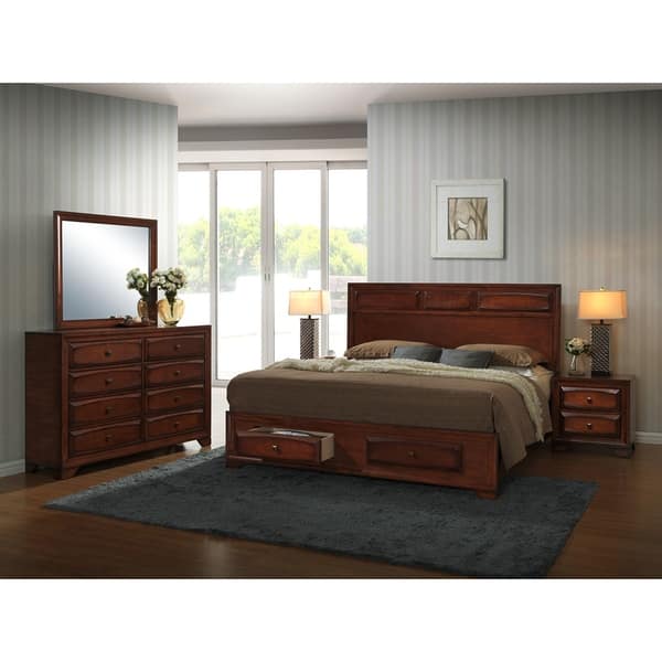 Shop Oakland Antique Oak 5 Piece King Size Bedroom Set