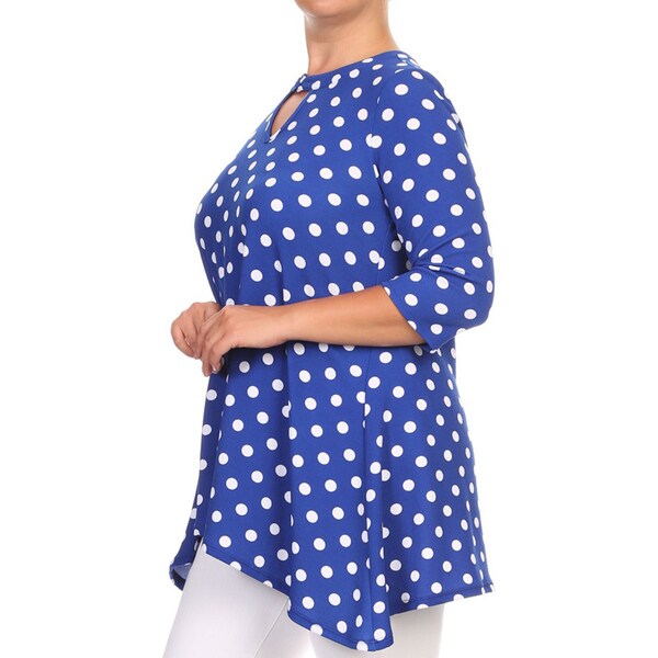 plus size polka dot tunic