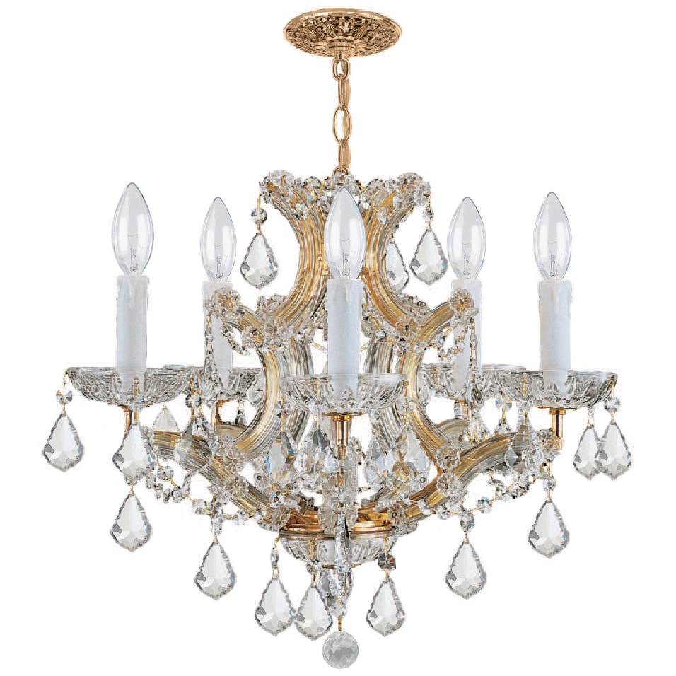 Crystorama Maria Theresa Collection 6-light Gold/Crystal Chandelier - Chandeliers For Bedrooms by Overstock.com