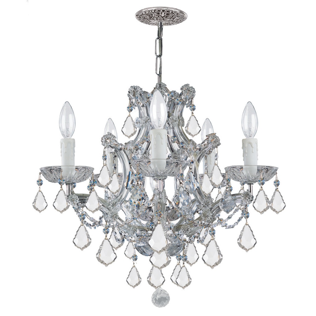 Crystorama Maria Theresa Collection 6-light Polished Chrome/Crystal Chandelier - Chandeliers For Bedrooms by Overstock.com