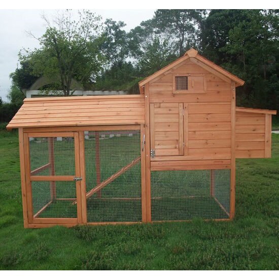 Pawhut Deluxe Backyard Chicken Coop/ Hen House with Outdoor Run Free