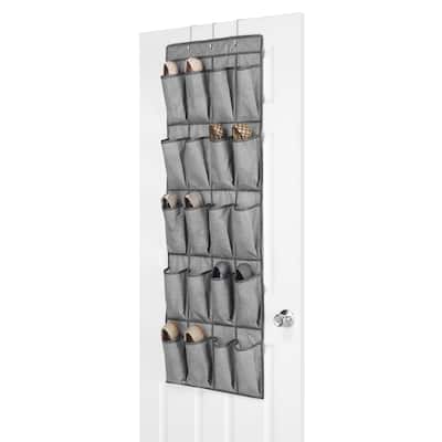 Whitmor 6283-10-CTF 19" W X 54" H Gray Over The Door Shoe Bag