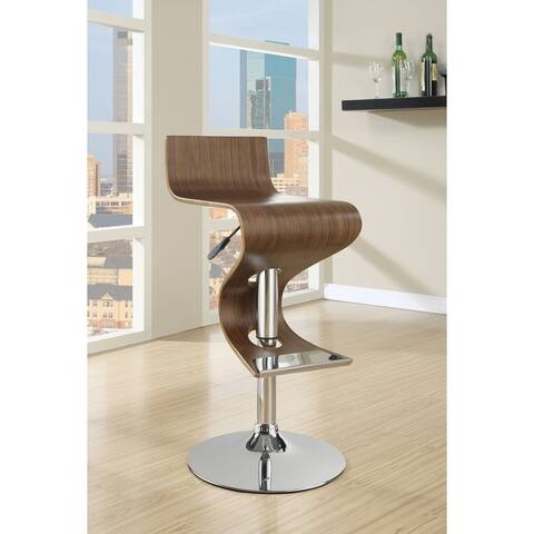 Coaster Furniture Covina Walnut and Chrome Adjustable Bar Stool