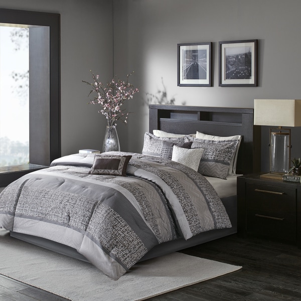 Madison Park Melody Grey/ Traupe Comforter Set - Multi